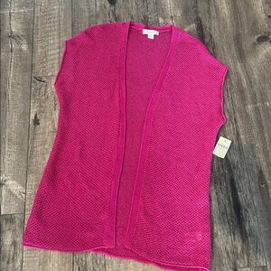 Coldwater Creek Fuchsia Knit open front cardigan